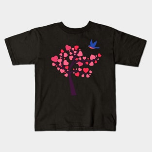 Heart Tree (dark background) Kids T-Shirt